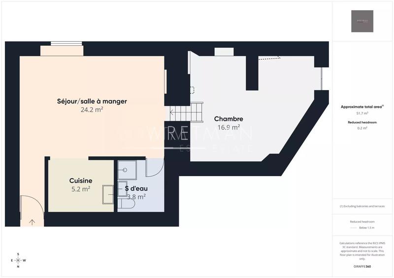 Appartement - 51 m² - 2 pièces