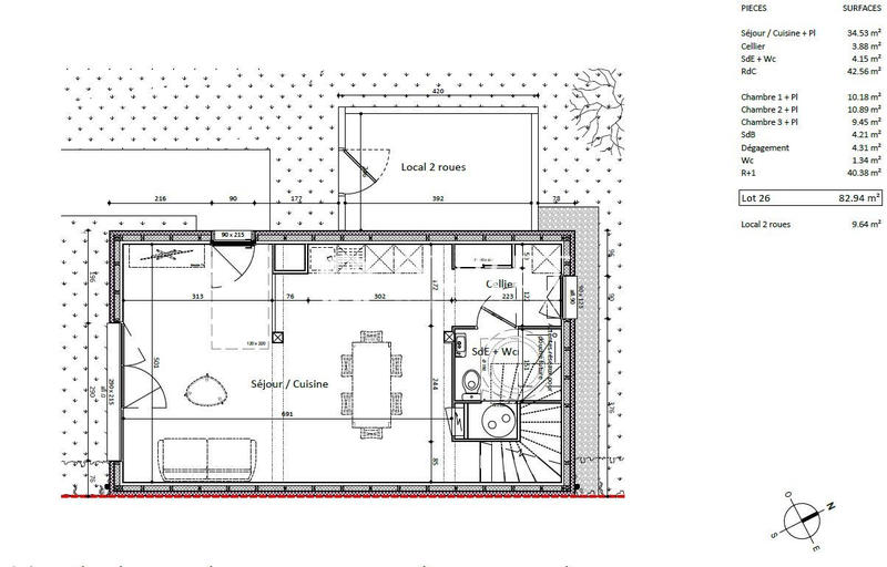 Maison - 83 m² - 5 pièces