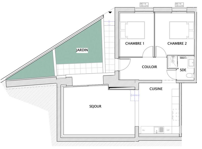 Appartement - 67 m² - 3 pièces