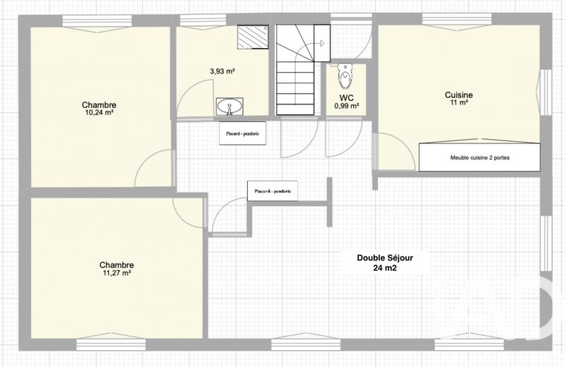 Maison - 69 m² - 3 pièces