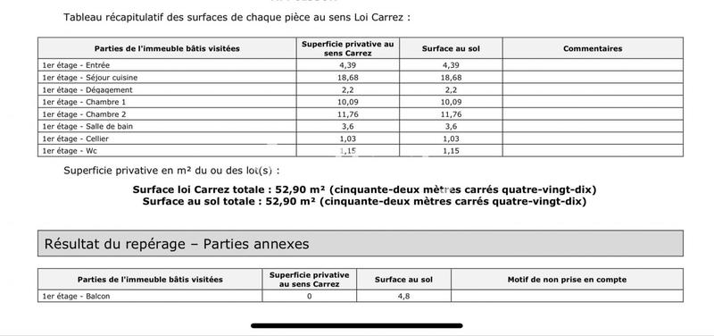 Appartement - 52 m² - 3 pièces