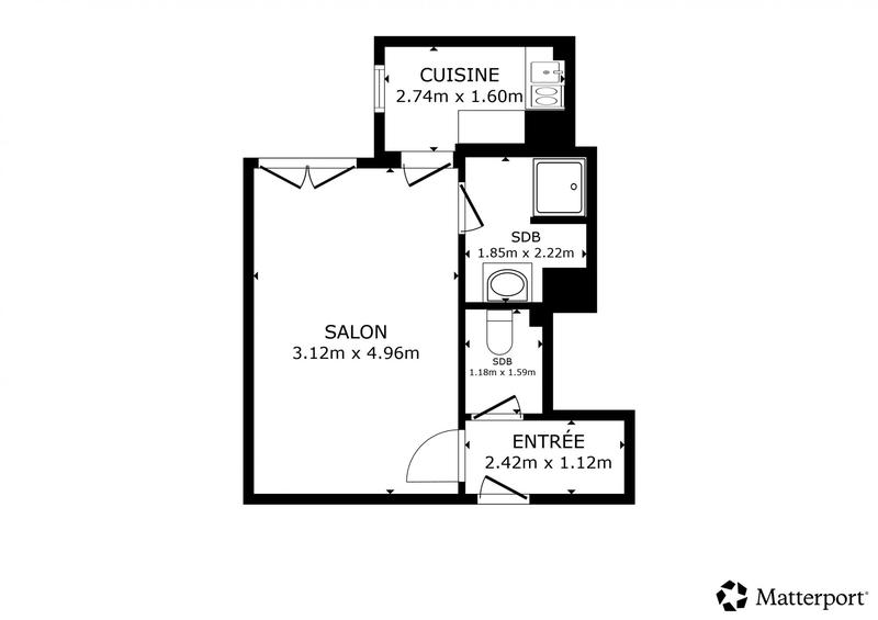 Appartement - 28 m² - 1 pièce