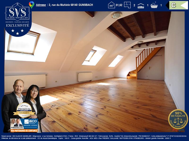 Appartement - 52 m² - 2 pièces