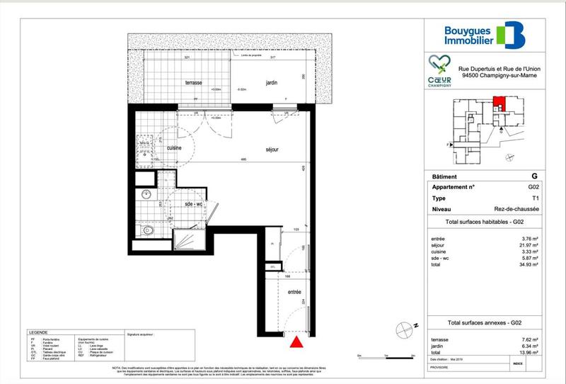 Appartement - 34 m² - 1 pièce