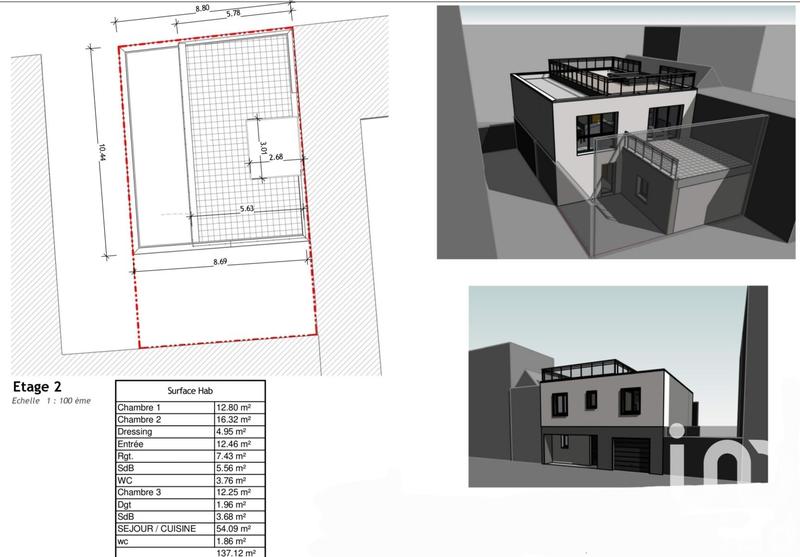 Maison de ville - 137 m² - 5 pièces