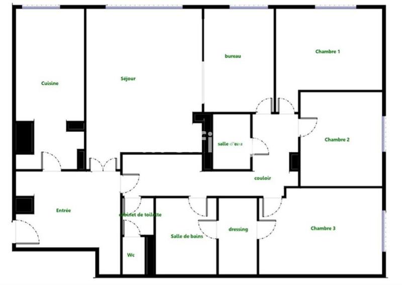 Appartement - 118 m² - 6 pièces