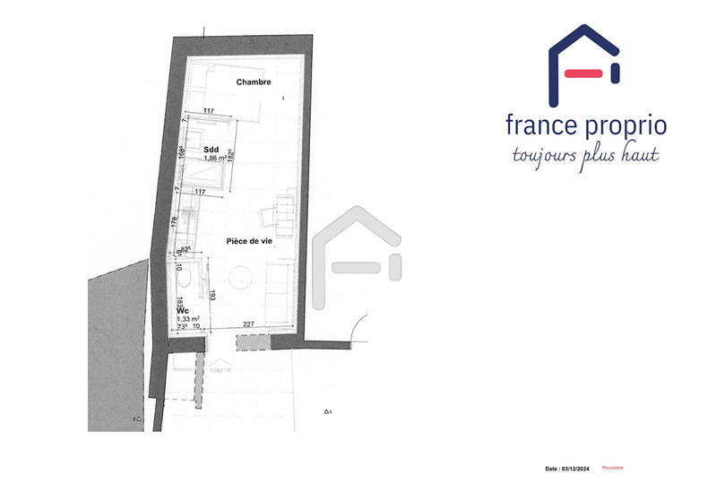 Appartement - 23 m² - 2 pièces