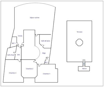 Appartement bourgeois - 176 m² - 4 pièces