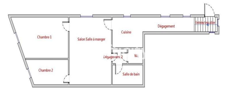 Appartement - 53 m² - 3 pièces