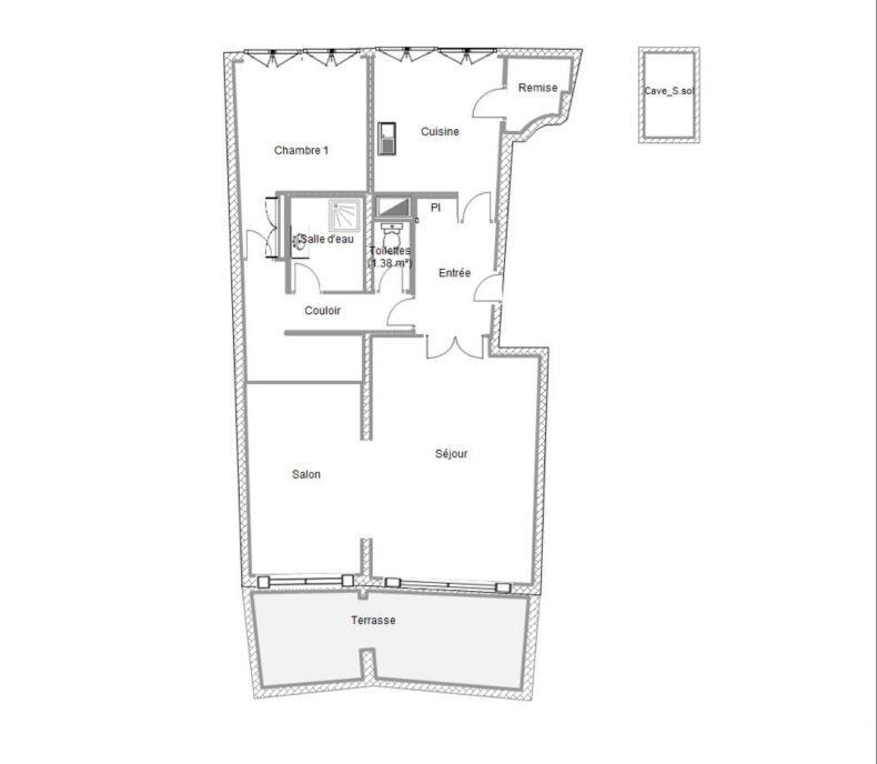 Appartement - 72 m² - 3 pièces