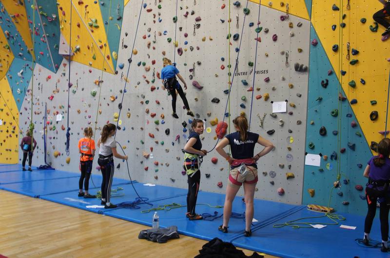 Activité sportive : séance d'escalade