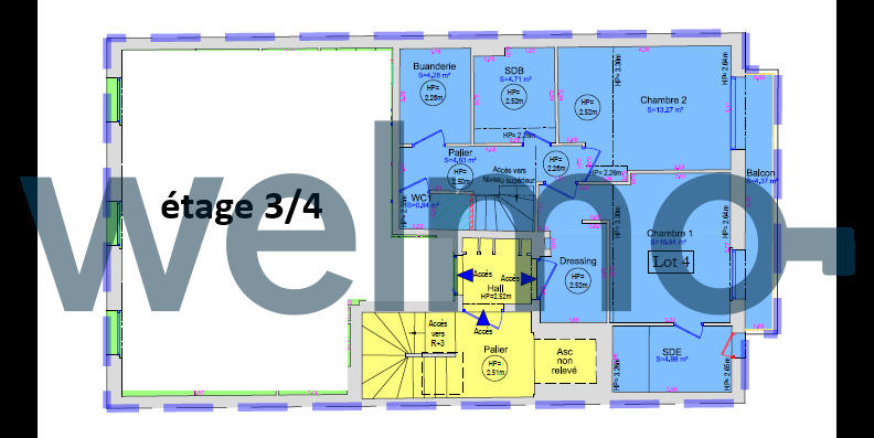 Appartement - 75 m² - 3 pièces