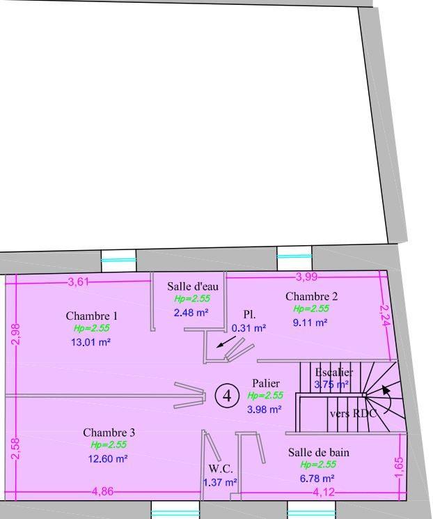 Appartement - 100 m² - 5 pièces