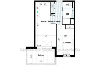 Appartement - 45 m²