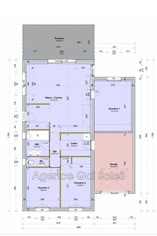 Villa - 80 m² - 4 pièces