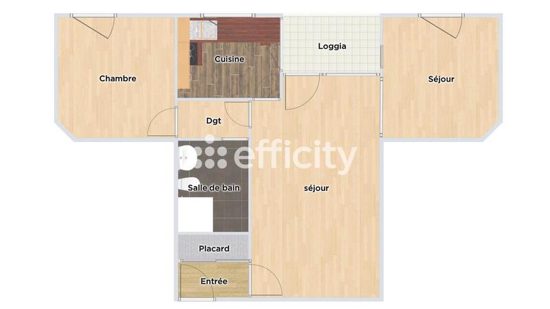 Appartement - 50 m² - 2 pièces