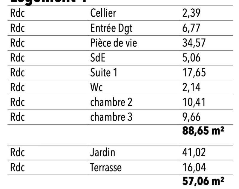 Appartement - 89 m² - 4 pièces