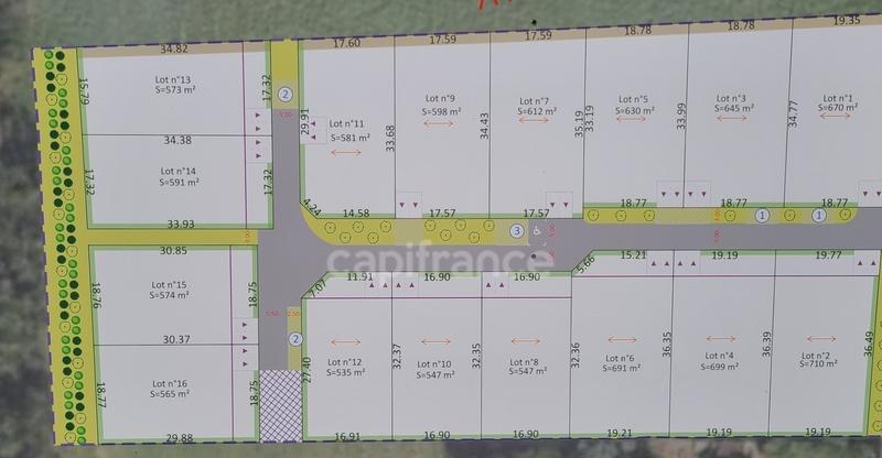 Terrain constructible - 691 m²
