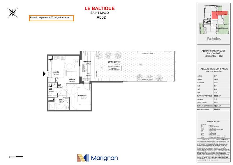 Appartement - 39 m² - 2 pièces