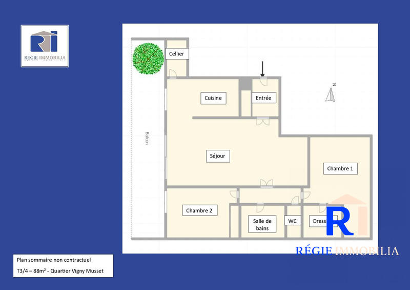 Appartement - 88 m² - 4 pièces