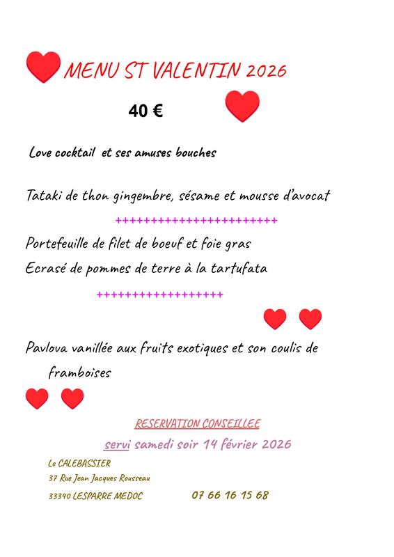Saint-Valentin au "Calebassier"
