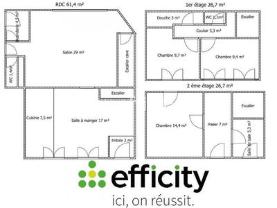 Maison - 115 m² - 4 pièces