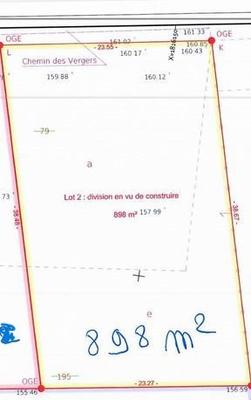 Terrain - 898 m²