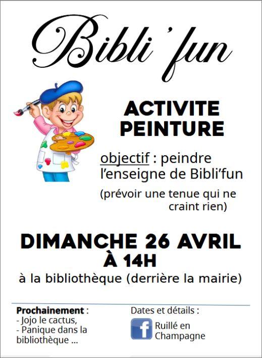 Bibli' fun : Activité peinture