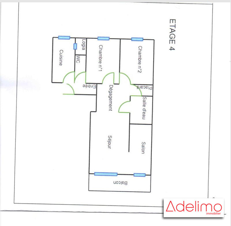 Appartement - 76 m² - 4 pièces