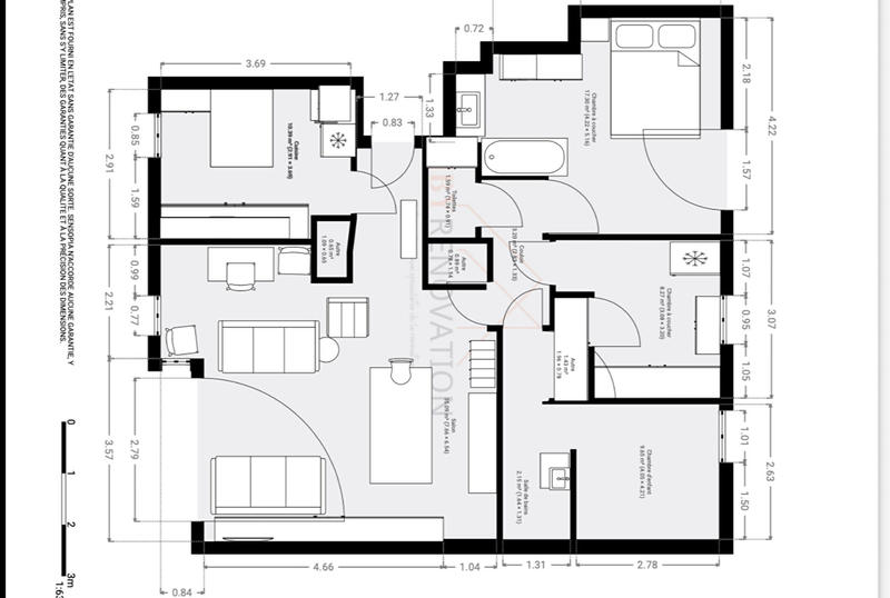 Appartement - 93 m² - 4 pièces