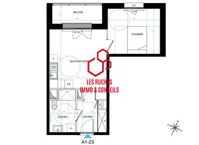 Appartement - 42 m² - 2 pièces