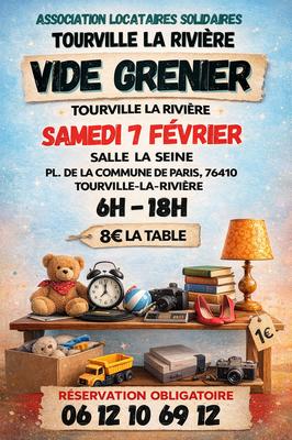 Vide grenier salle la seine tourville la rivière
