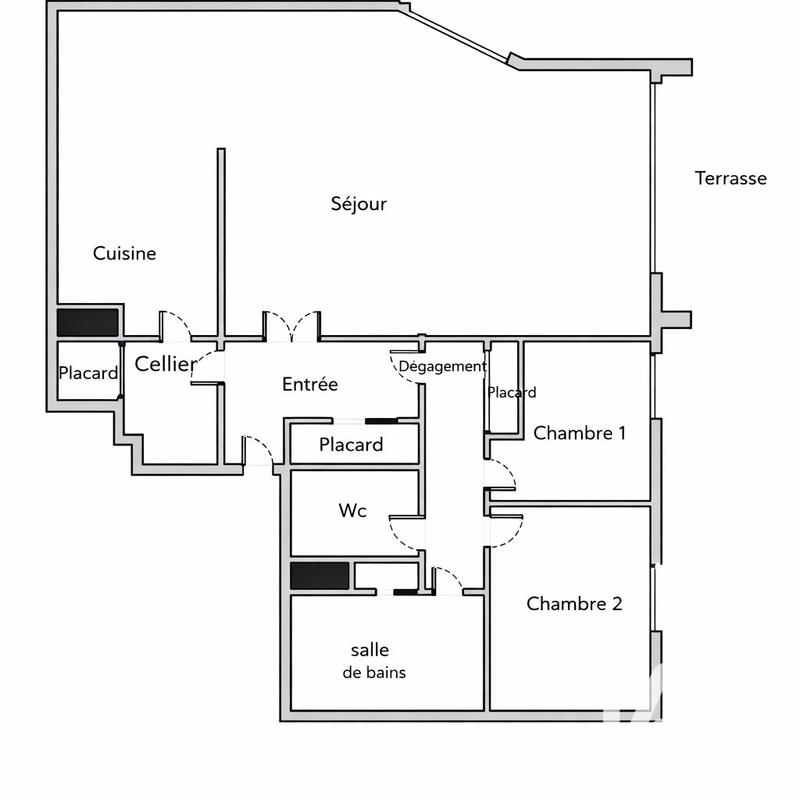 Appartement - 75 m² - 3 pièces