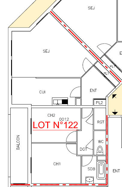 Appartement - 71 m² - 3 pièces