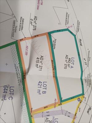 Terrain constructible - 421 m²