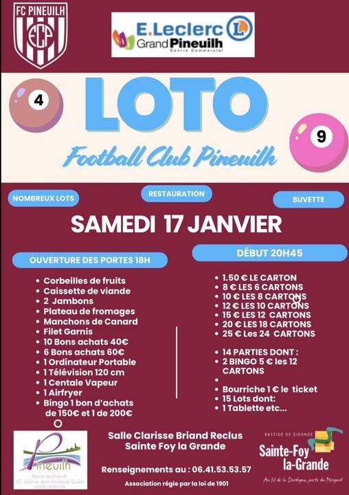 Loto du Football Club de Pineuilh