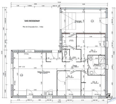 Maison - 90 m² - 5 pièces