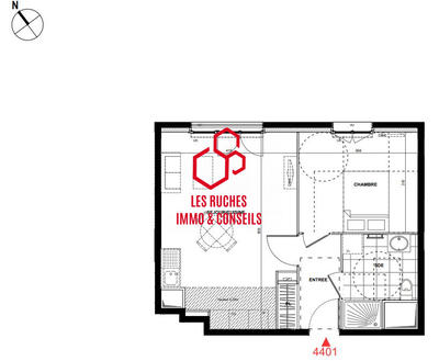 Appartement - 45 m² - 2 pièces