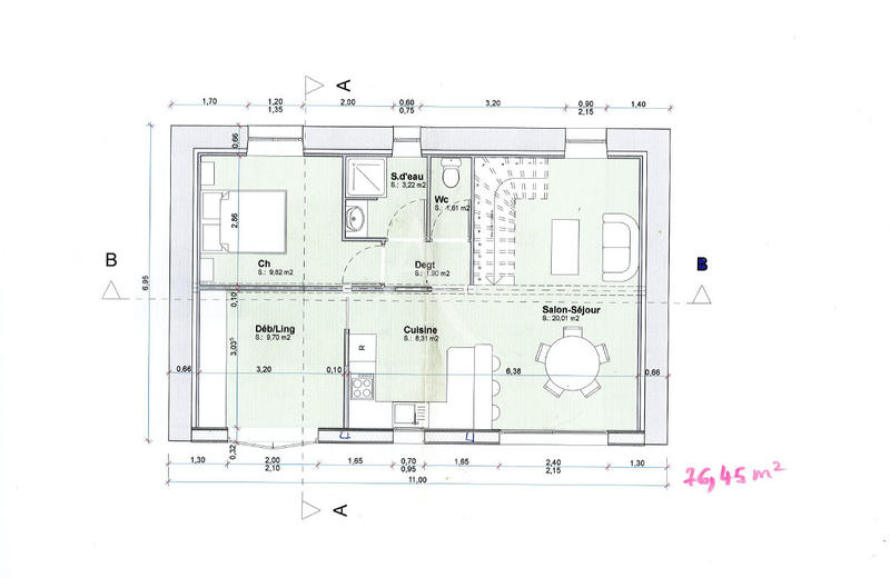 Maison - 80 m² - 4 pièces