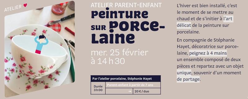 Atelier parent-enfant : Peinture sur porcelaine