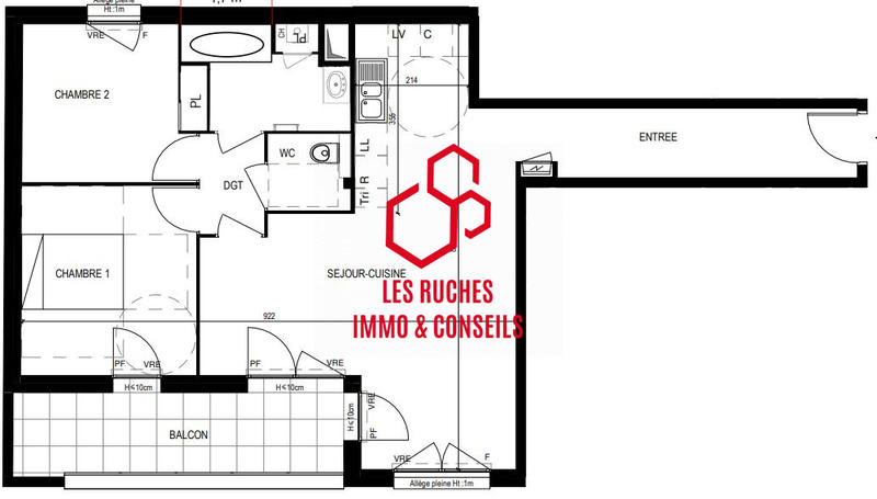Appartement - 71 m² - 3 pièces