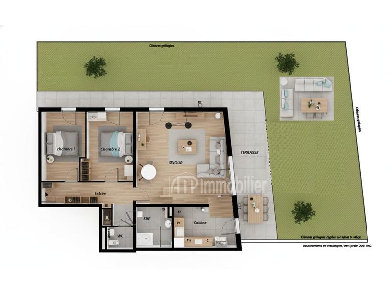 Appartement - 72 m² - 3 pièces