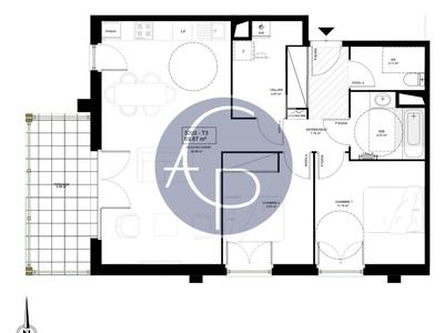 Appartement - 70 m² - 3 pièces