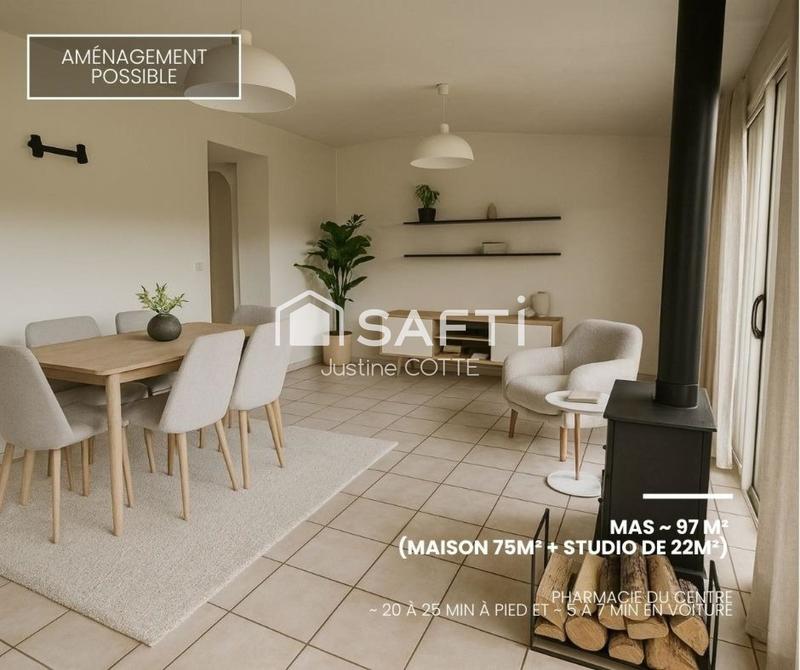 Maison - 97 m² - 4 pièces