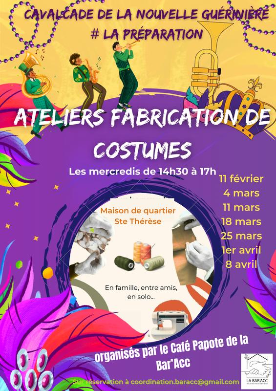 Préparation de la Cavalcade - atelier fabrication de costumes