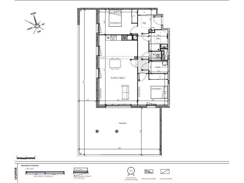 Appartement - 77 m² - 3 pièces