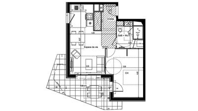 Appartement - 46 m² - 2 pièces