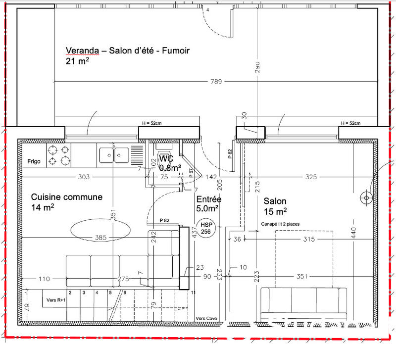 Chambre - 11 m² - 1 pièce