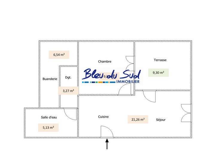 Appartement - 46 m² - 2 pièces