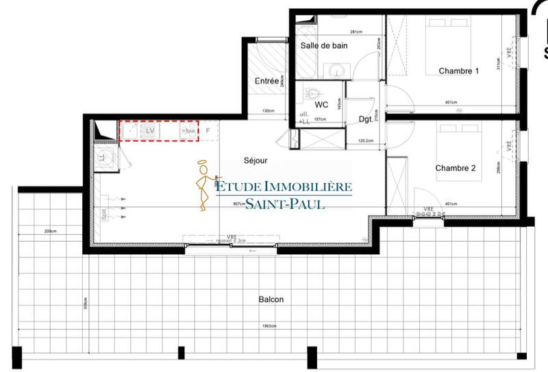 Appartement - 70 m² - 3 pièces